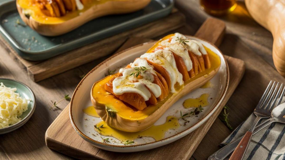 Courge butternut hasselback au fromage : une recette irrésistible