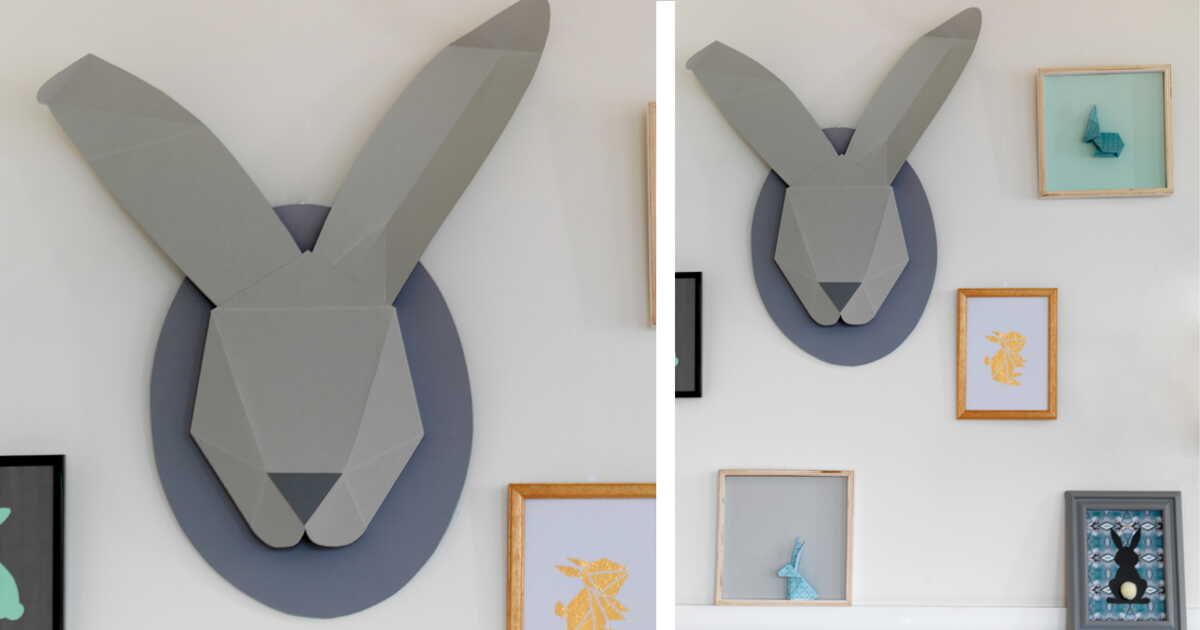 Un charmant lapin en papier pour une déco de Pâques réussie