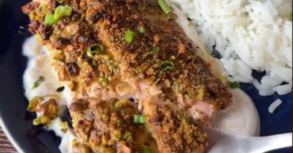Saumon en croûte de pistache : un délice rapide au Air fryer
