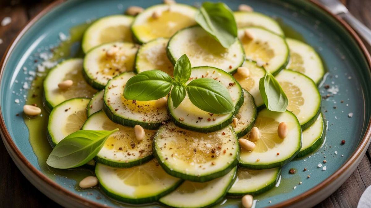 Légèreté et raffinement : le carpaccio de courgettes au citron et parmesan