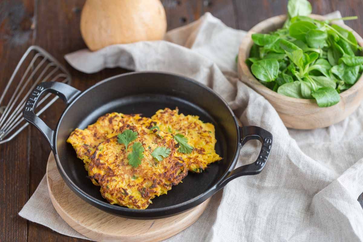 Des galettes de courge butternut à croquer