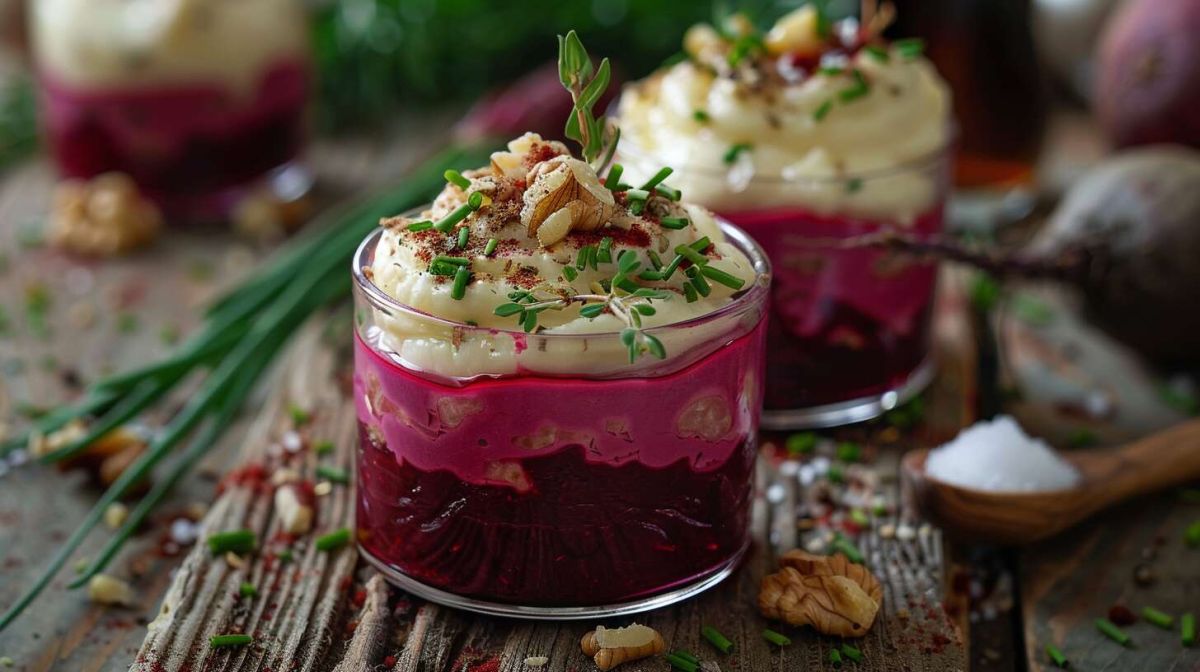 une verrine express aux betteraves et Boursin pour épater vos invités