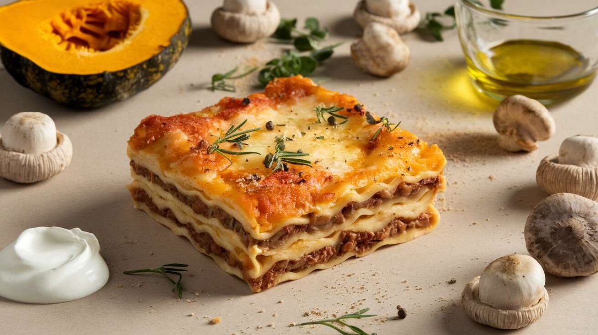 Lasagnes aux cèpes et potimarron : recette gourmande