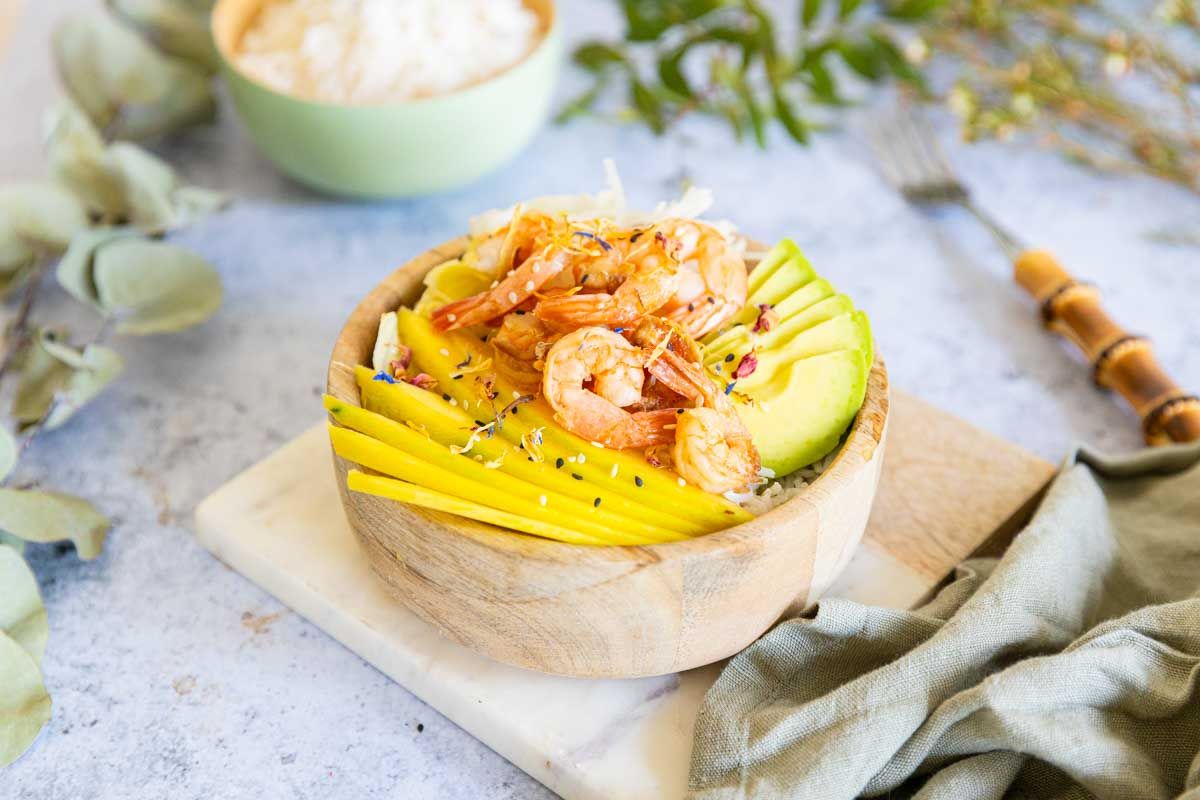 poke bowl aux crevettes