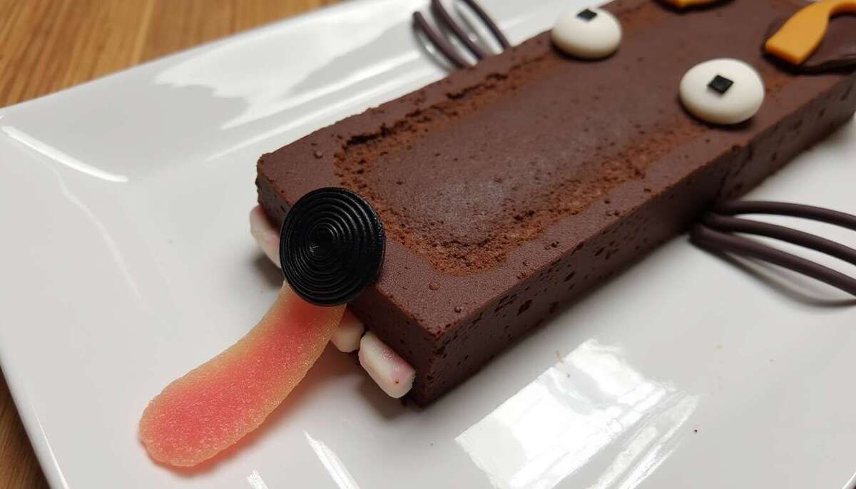 Un délice ludique : le gâteau loup au chocolat et bonbon à découvrir