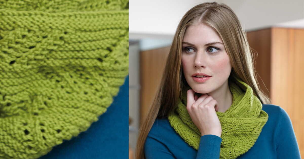 Mon snood ajouré vert anis