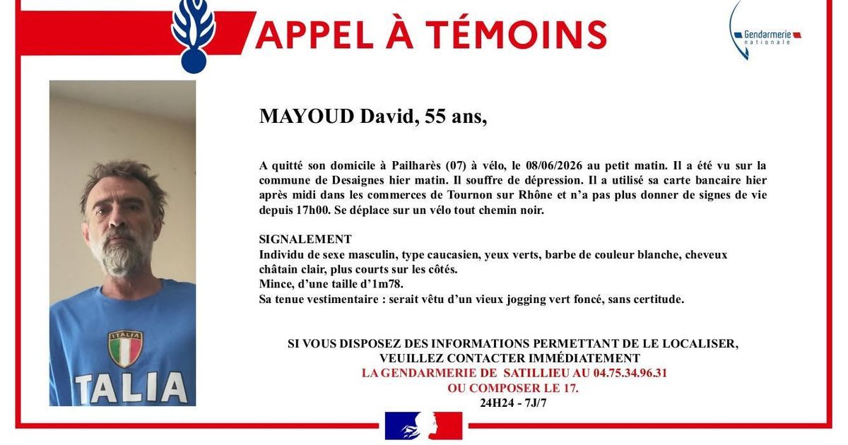 Pailharès en alerte : un homme de 55 ans porté disparu