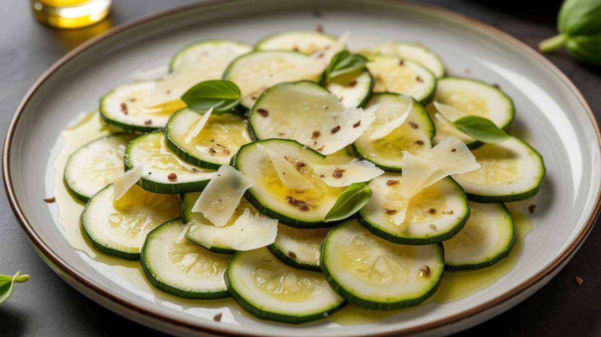 Carpaccio de courgettes au citron et parmesan : une entrée légère pour un voyage gustatif