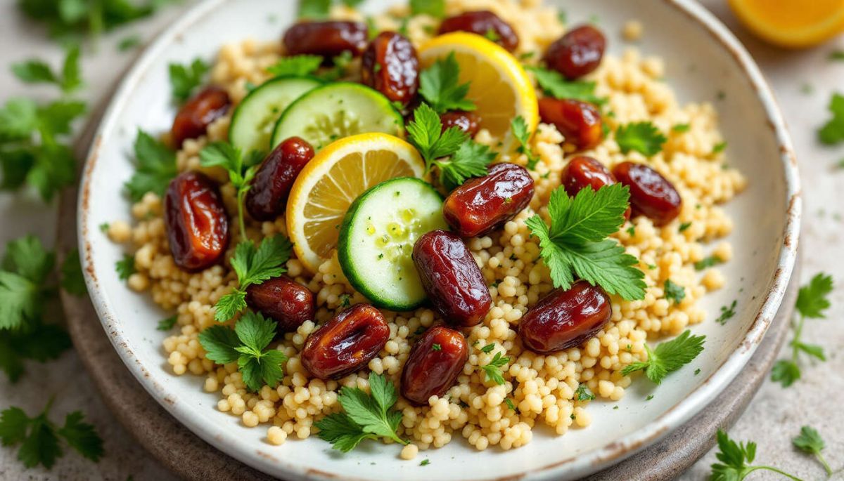 La recette ensoleillée du taboulé aux dattes