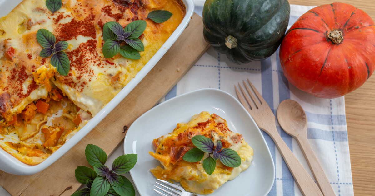 Osez l'automne avec ces lasagnes au potimarron et au chèvre