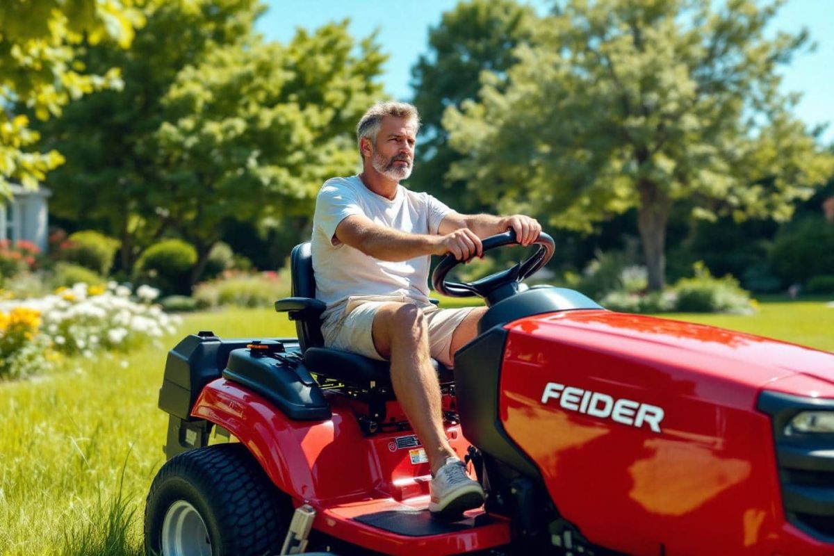 une tondeuse qui change la vie : le tracteur FEIDER à prix réduit