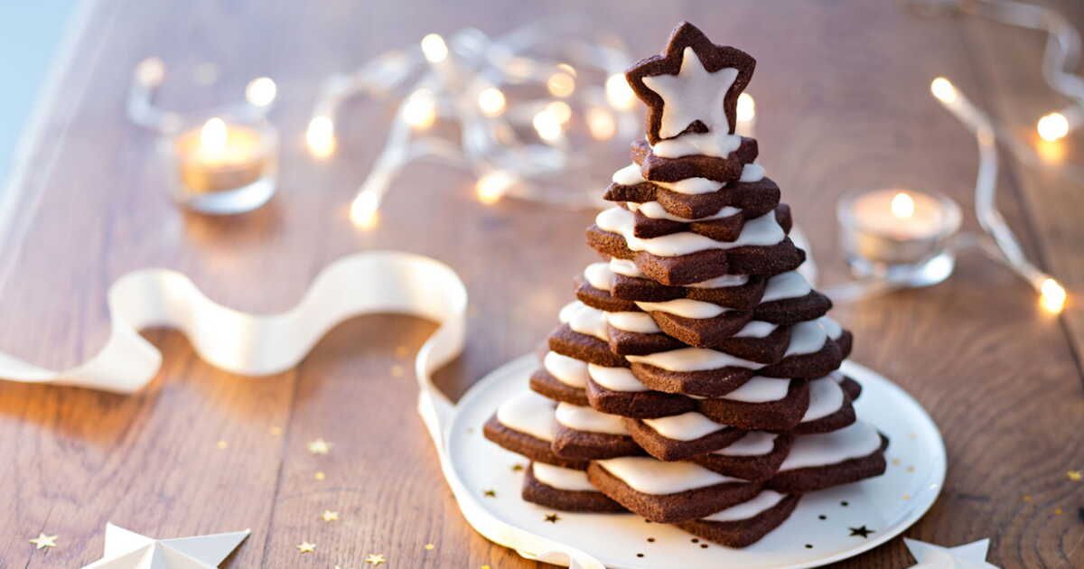 Un sapin de sablés festive pour les fêtes de fin d'année
